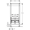 Geberit stelaż podtynkowy Duofix do bidetu, 112 cm, uniwersalny 111.510.00.1