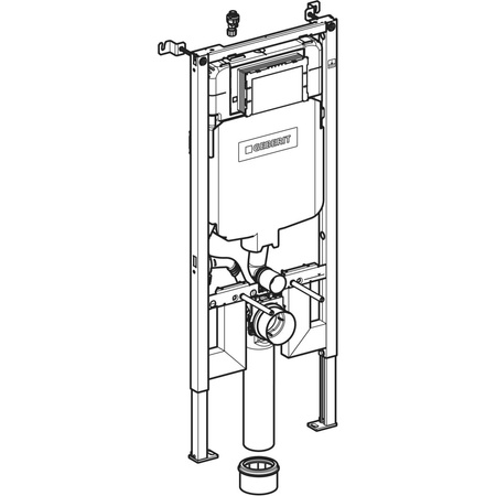 Geberit stelaż podtynkowy Geberit Duofix do WC, 114 cm, ze spłuczką podtynkową Sigma 8 cm 111.796.00.1