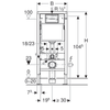 Geberit stelaż podtynkowy do WC DuofixBasic wraz ze wspornikami dystansowymi 111.170.00.1 