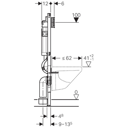 Geberit stelaż do WC Duofix H112, zabudowa lekka UP320 concept 111.319.00.5