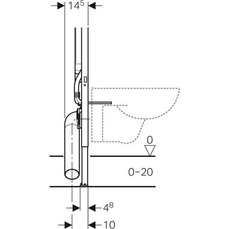 Geberit stelaż podtynkowy Geberit Duofix do WC, 114 cm, ze spłuczką podtynkową Sigma 8 cm 111.796.00.1