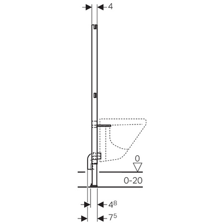 Geberit stelaż podtynkowy Geberit Duofix do bidetu, 112 cm, uniwersalny 111.534.00.1