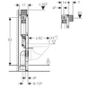 Geberit stelaż podtynkowy Duofix do wiszących misek WC, 98 cm, ze spłuczką podtynkową Omega 12 cm 111.030.00.1
